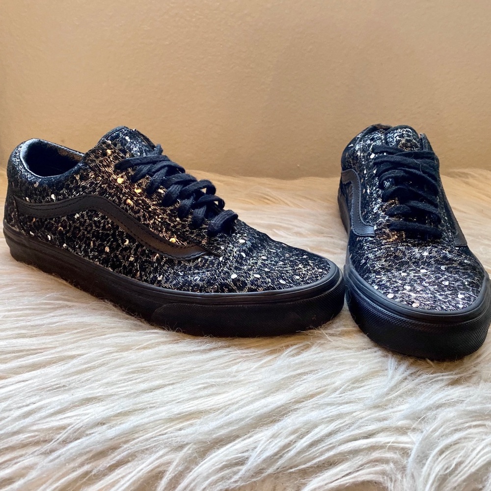 Vans Leopard Cheetah Sequins Glitter Shoe 9